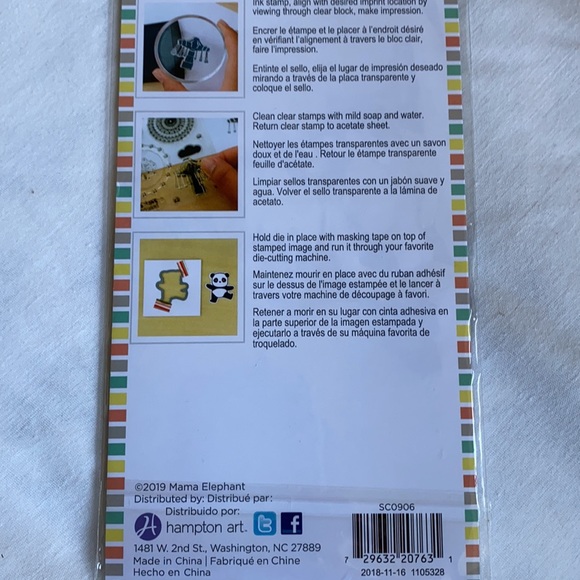 Mama Elephant stamp and die set NEW! Cute monkey design - Picture 6 of 9